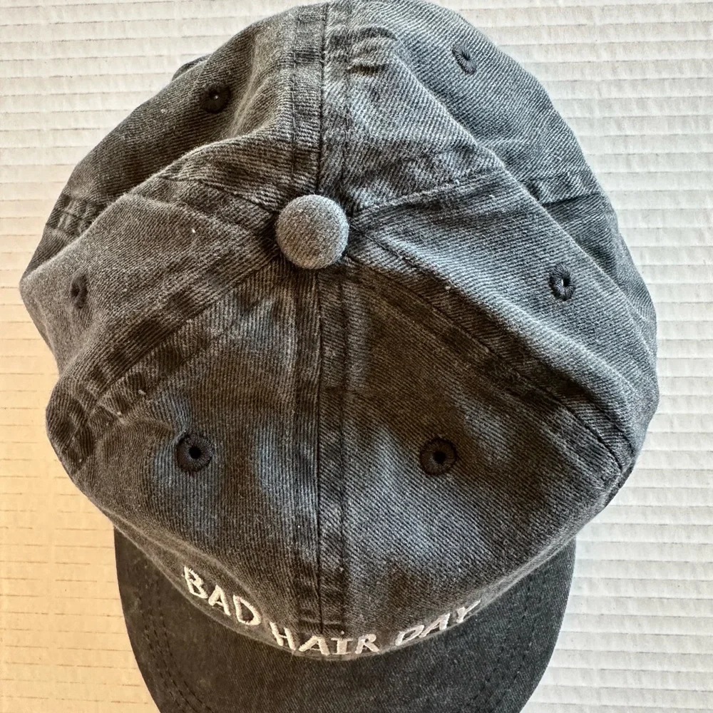 Women’s Velcro Baseball grey hat Bad Hair Day